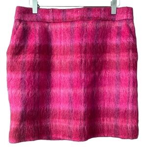 Wool/Mohair Plaid Mini Skirt